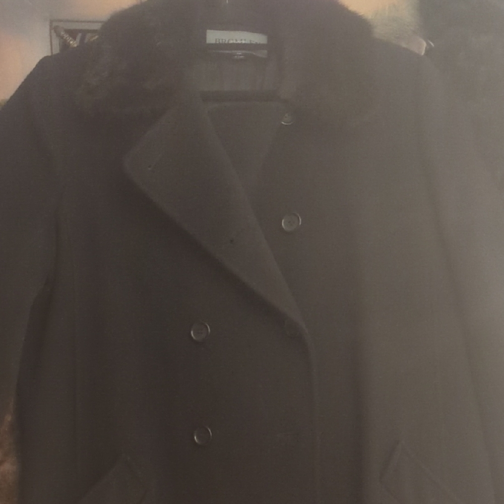 Bromley Black Double-Breasted Pea Coat
